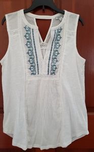 Lucky Brand embroidered top